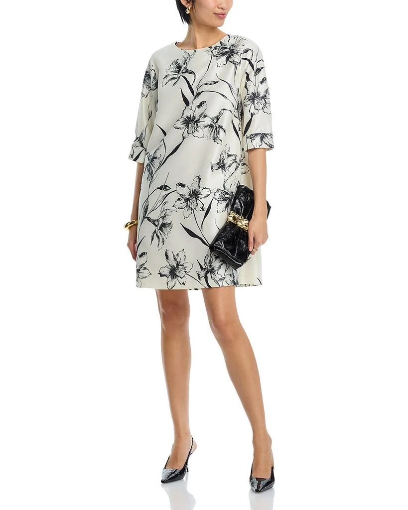 Caroline Rose Floral Print Shift Dress 3