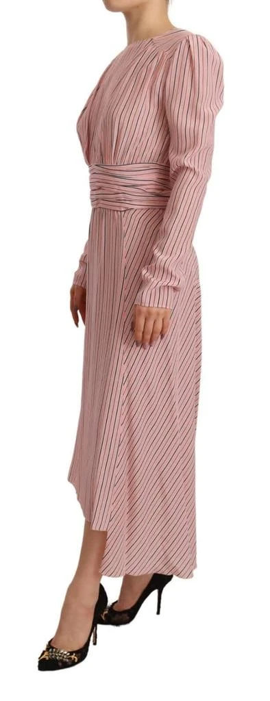 ERMANNO Stripes Long Sleeves Sheath Midi Women
s Dress (Pre-Owned) 2