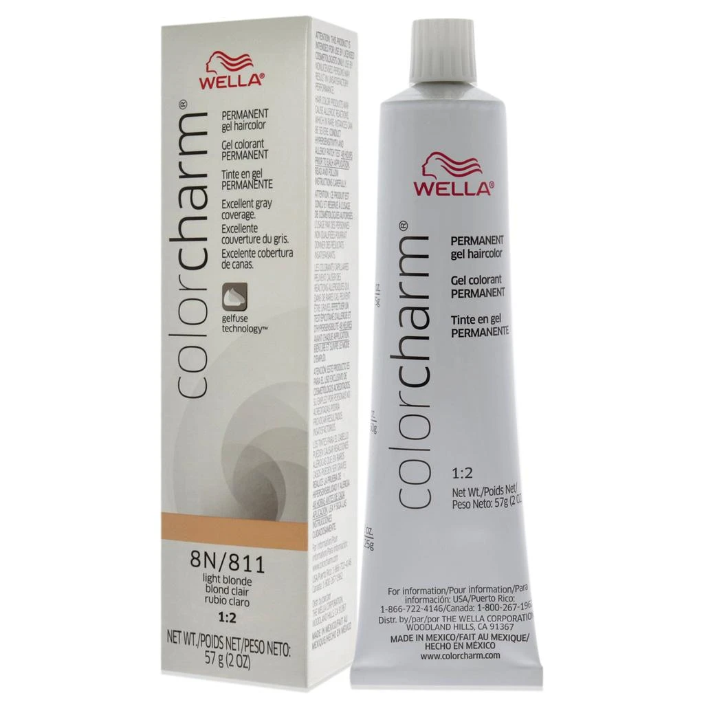 Wella Color Charm Permanent Hair Color Gel - 811 8N Light Blonde by  for Unisex - 2 oz Hair Color 4