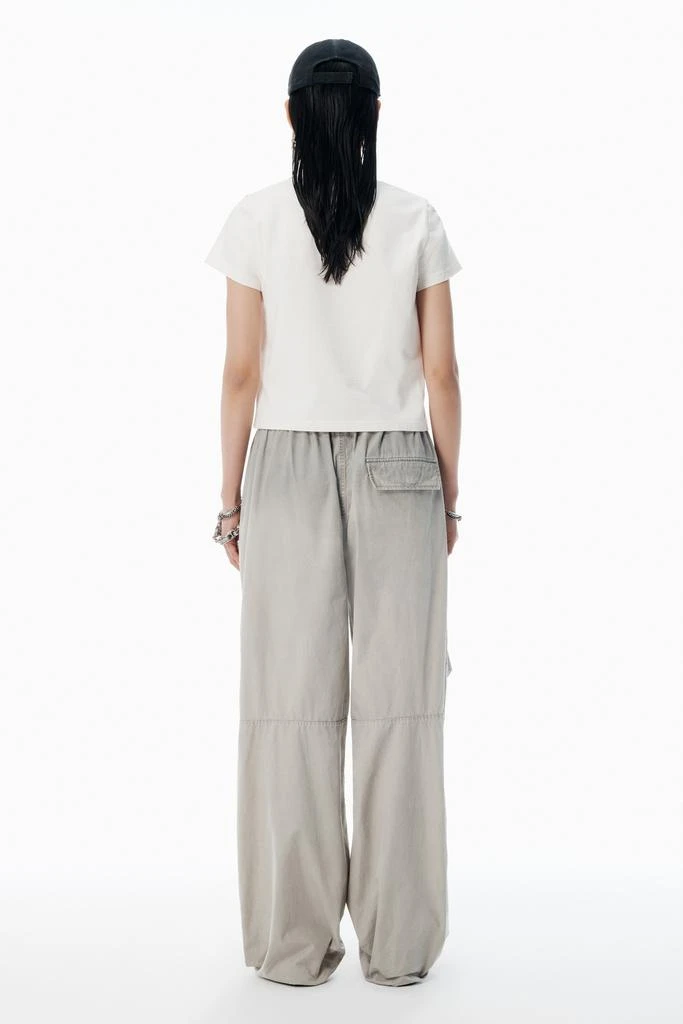 Alexander Wang White Cotton Shrunken Logo Tee 4
