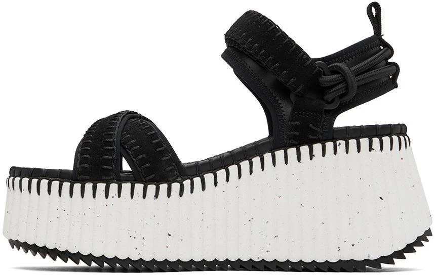 Chloé Black Nama Wedge Sandals 3