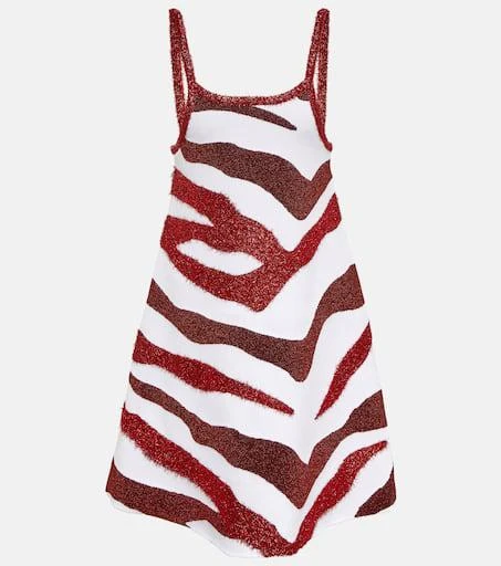 JW Anderson Zebra-print tinsel minidress 1
