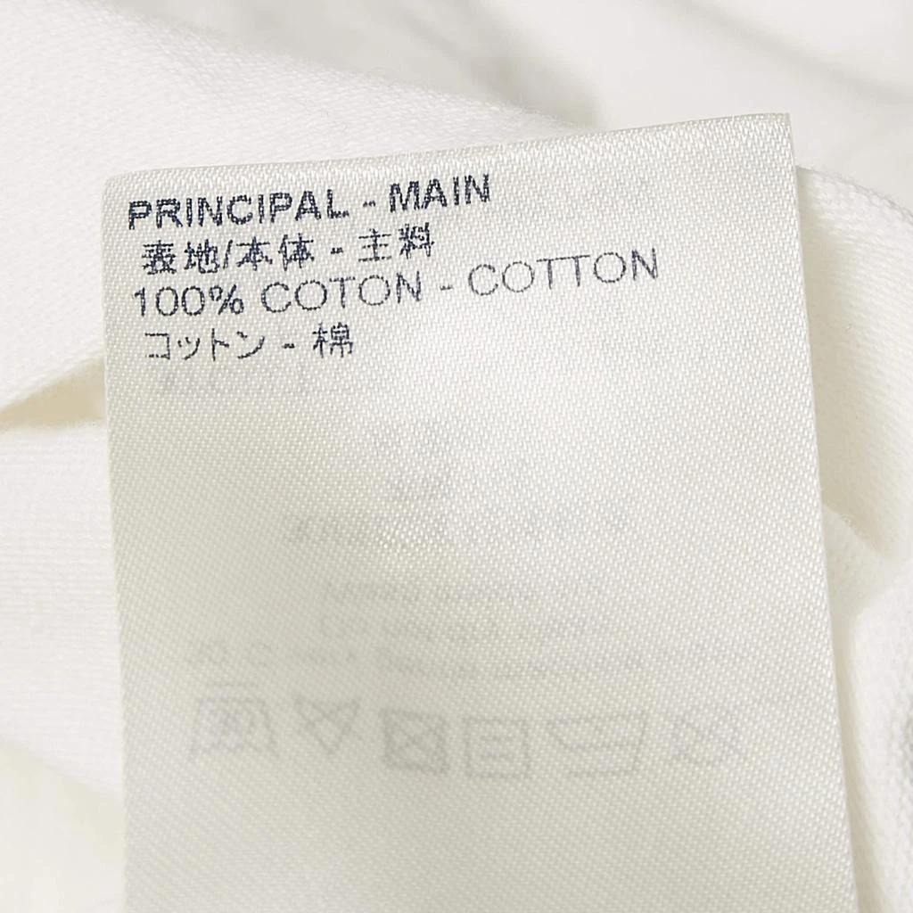 Louis Vuitton Louis Vuitton White Cotton Logo Jacquard Knit T-Shirt M 6