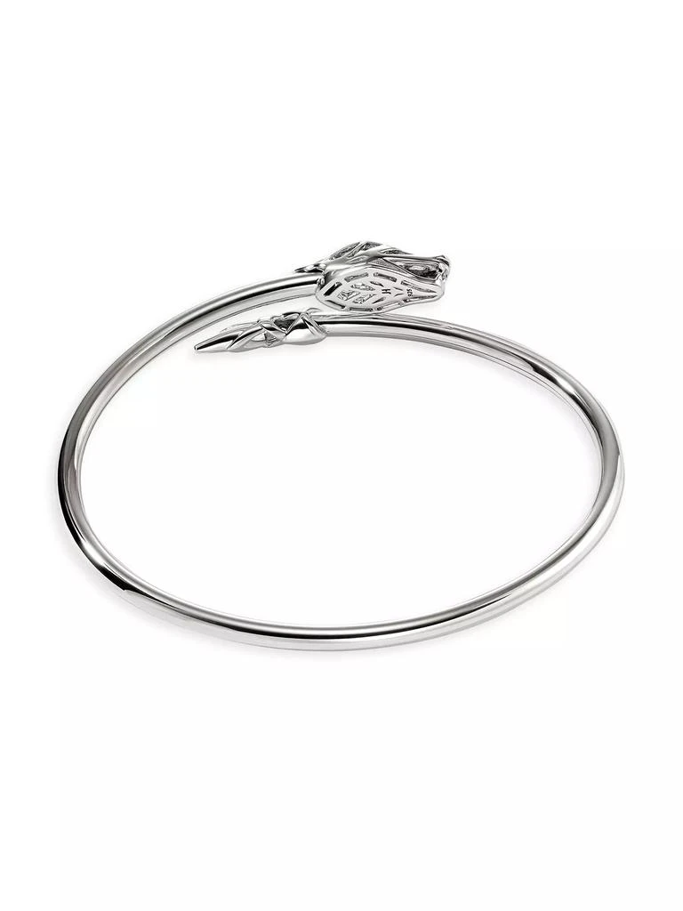 John Hardy Naga Dragon Sterling Silver & Blue Sapphire Slim Cuff 4