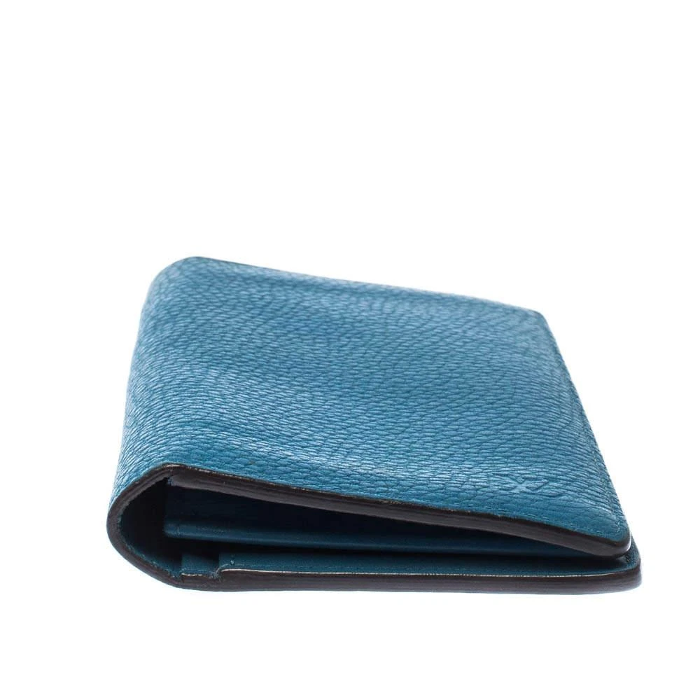 Louis Vuitton Louis Vuitton Blue Taurillon Leather Brazza Wallet 5