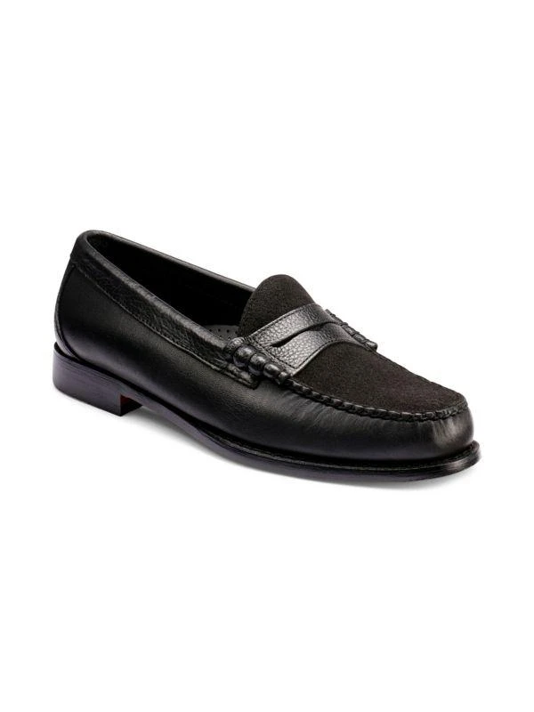 G.H. Bass Larson Letterman Leather & Suede Penny Loafers 6