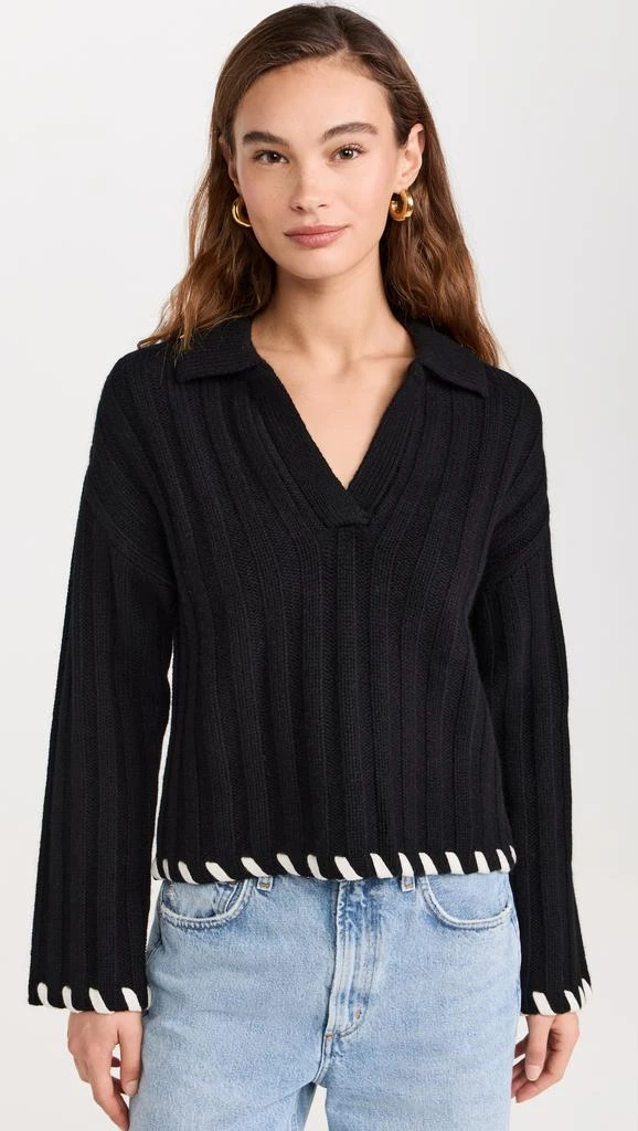 Naadam Wool Cashmere Hand Laced Polo 6