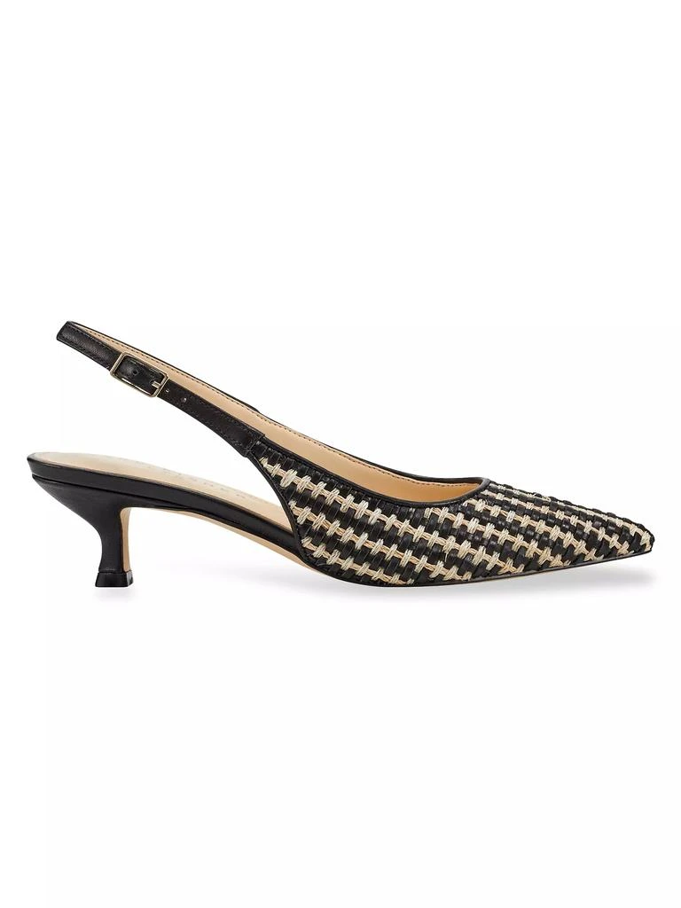 Marc Fisher Textile & Leather Slingback Pumps 1