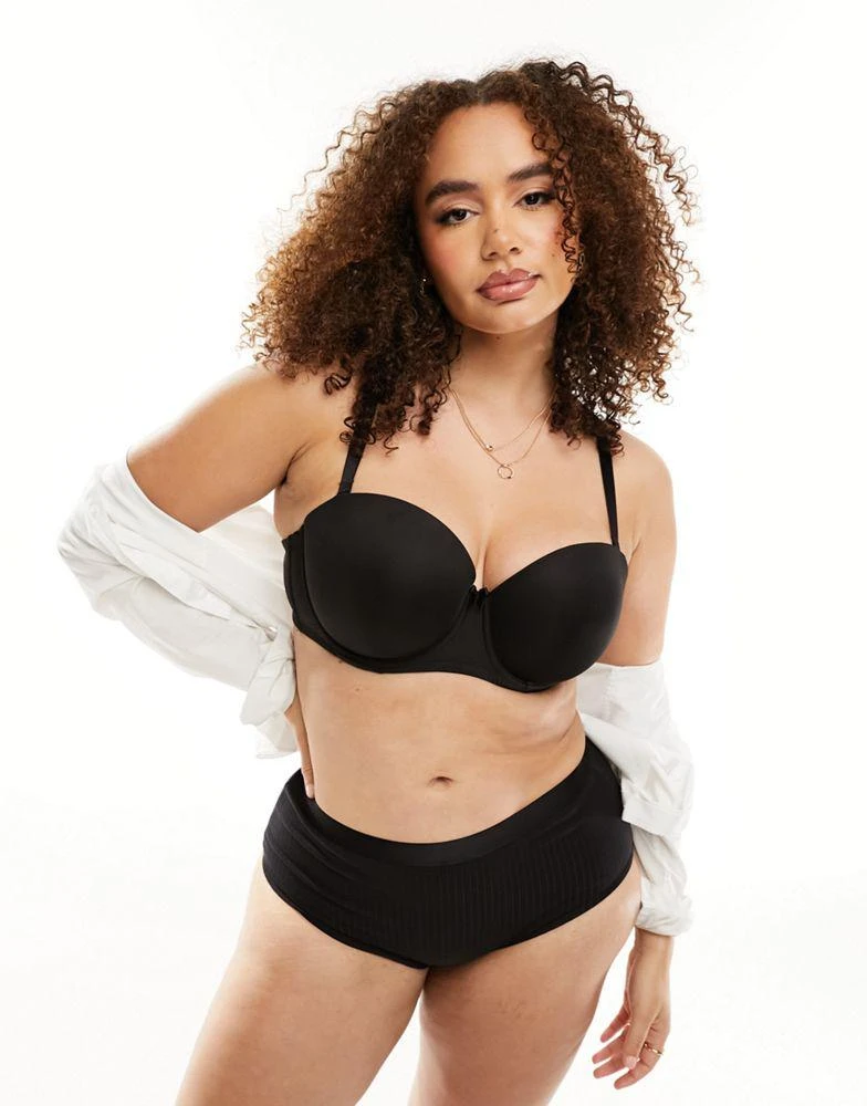 Ivory Rose Lingerie Ivory Rose Curve strapless bra in black 1