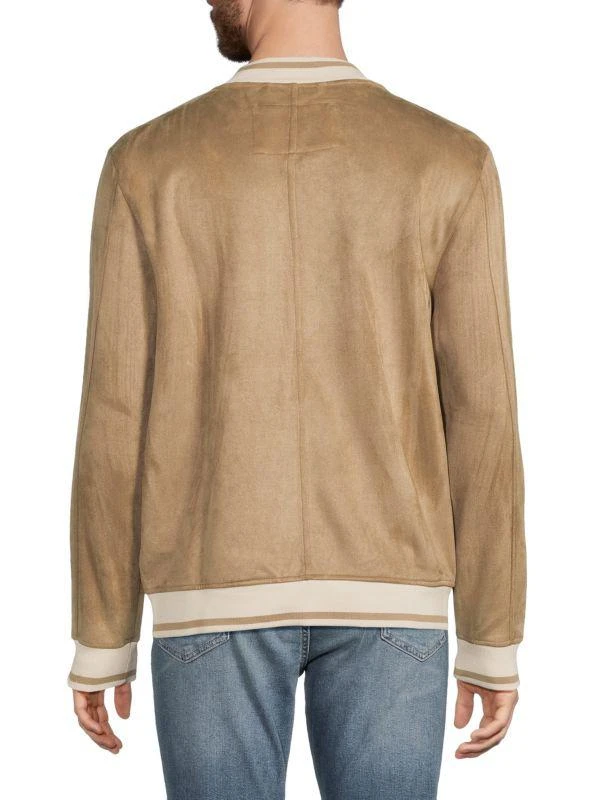 Ben Sherman Baseball Collar Faux Suede Bomber Jacket 2