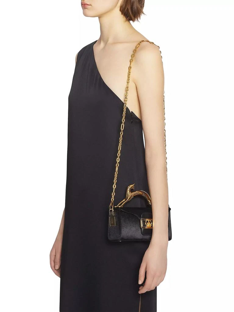 Lanvin Nano Pencil Cat Top Handle Bag in Velvet 8