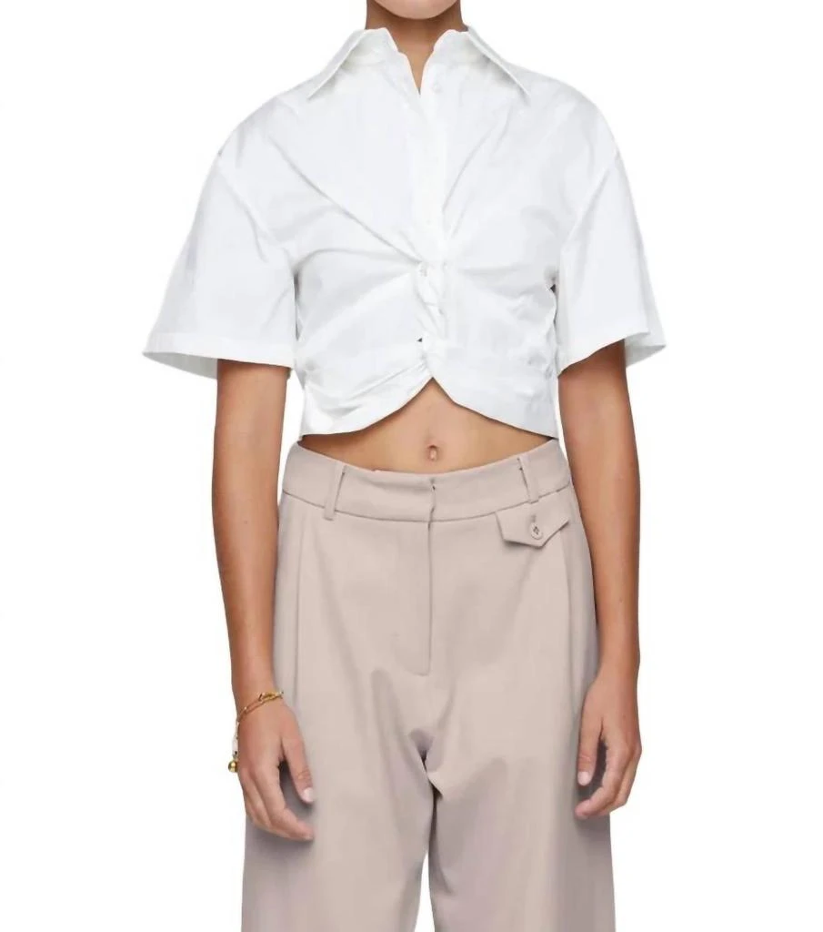 Anna Quan Abby Shirt In Swan 1
