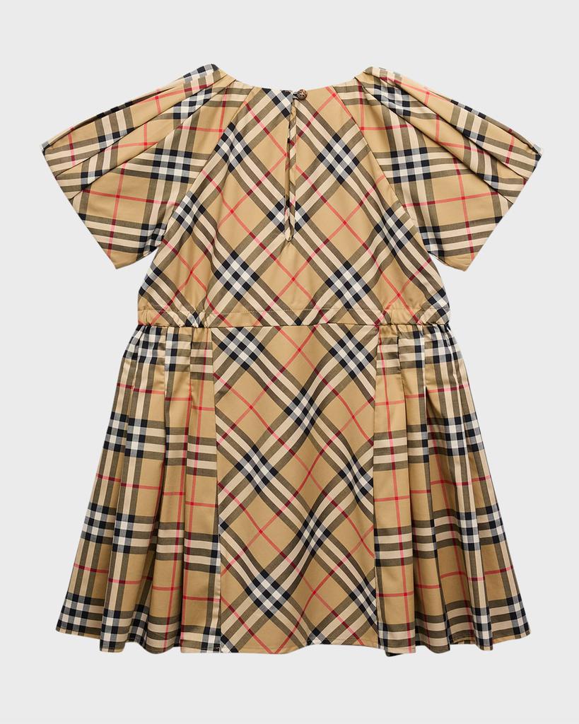 Burberry Girl's Jada Cotton Twill Check Dress, Size 3-14
