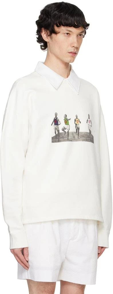 BODE White Finish Line Sweatshirt 2