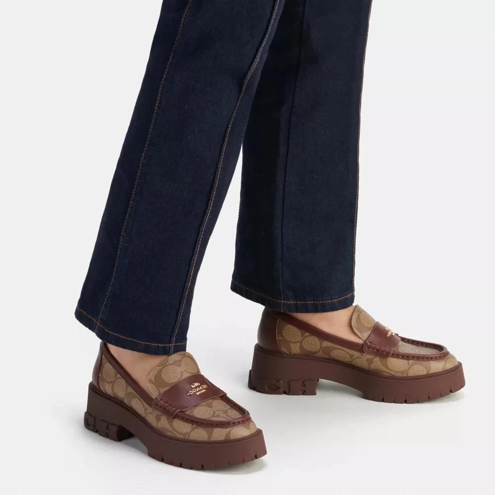 Coach Ruthie Loafer In Signature Canvas 5