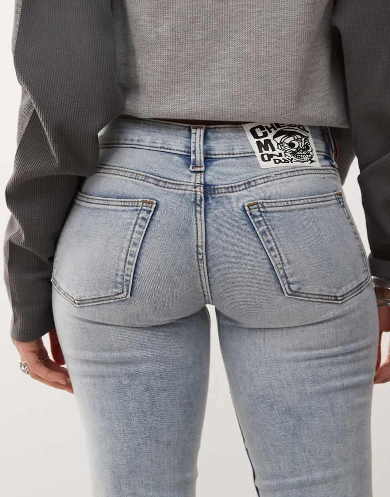 Cheap Monday Cheap Monday Booty Bei stretch low rise bootcut jeans in US light blue wash 4