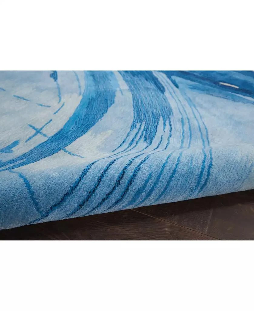 Nourison Symmetry SMM01 Blue and Ivory 3'9" x 5'9" Area Rug 2