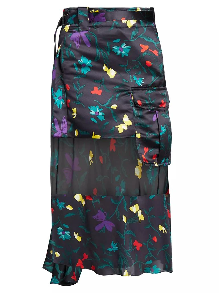 Sacai Belted Floral Maxi Skirt 1