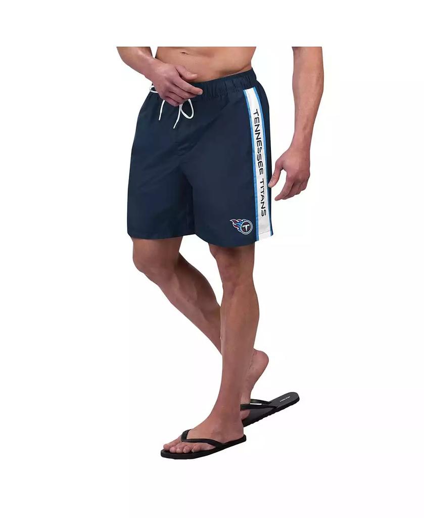 G-III Sports by Carl Banks Men's Navy Tennessee Titans Streamline Volley Swim Shorts