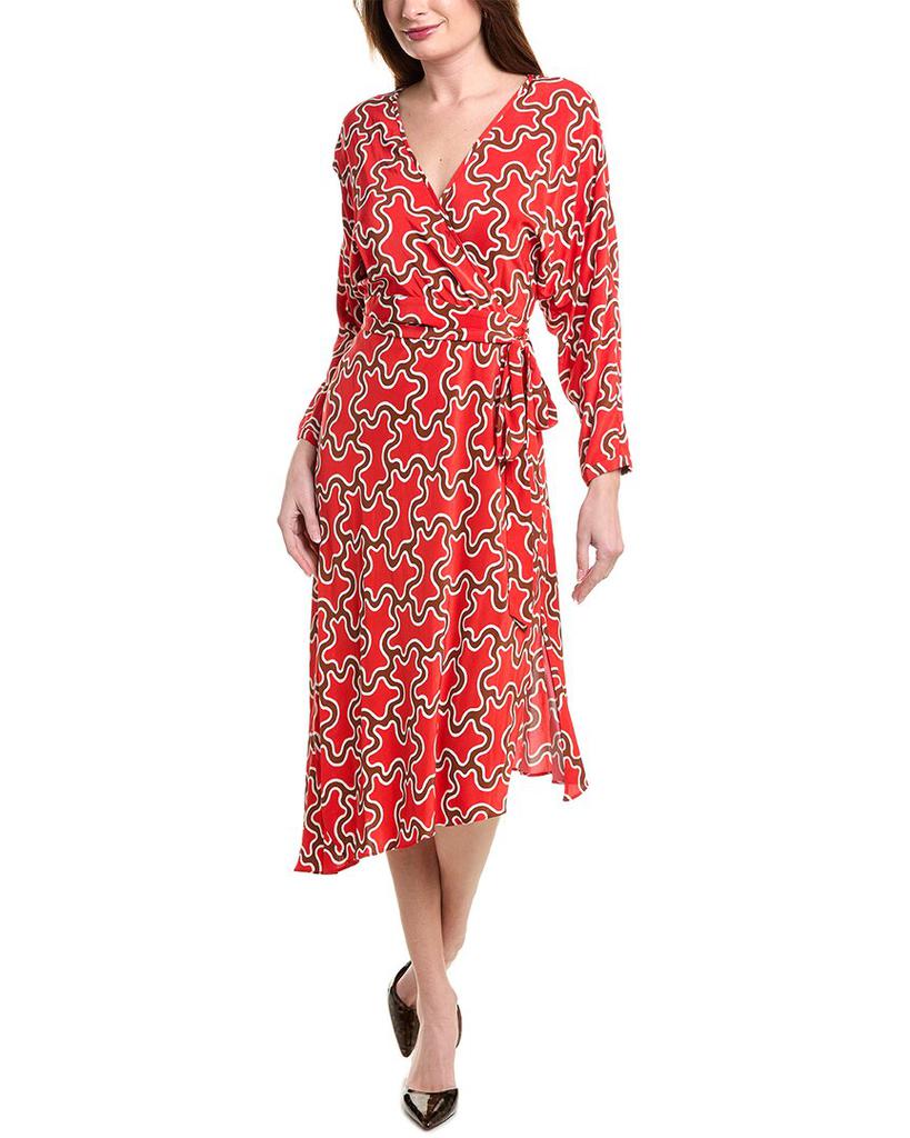 Diane von Furstenberg Edwina knitted jacquard wrap dress
