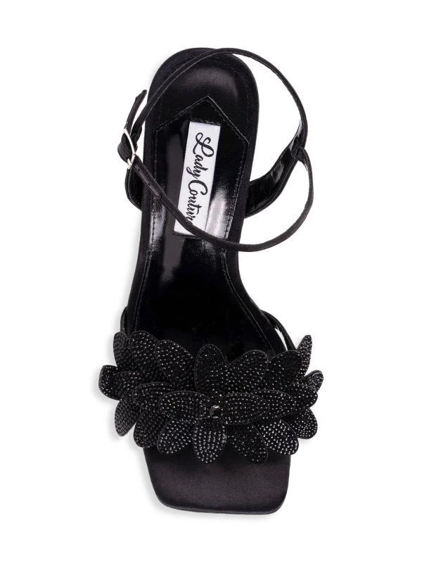 Lady Couture Lust Rhinestone Petal Heel Sandals 3