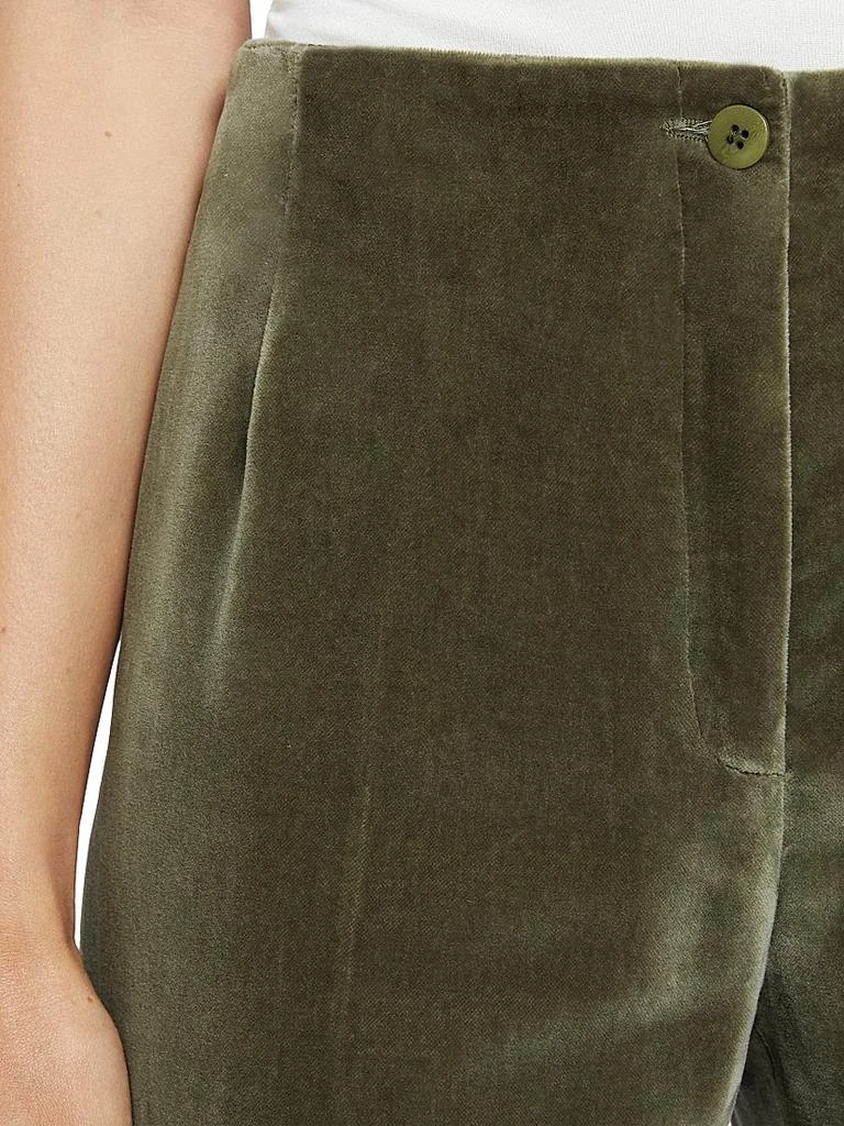 Santorelli Velvet High-Waist Flared Pants 5