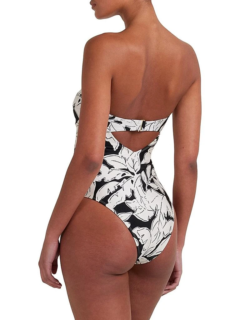 Peony Strapless Floral One-Piece Swimsuit 4