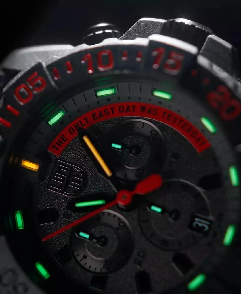 Luminox Men's Swiss Chronograph Navy Seal Dive Black Rubber Strap Watch 45mm 5