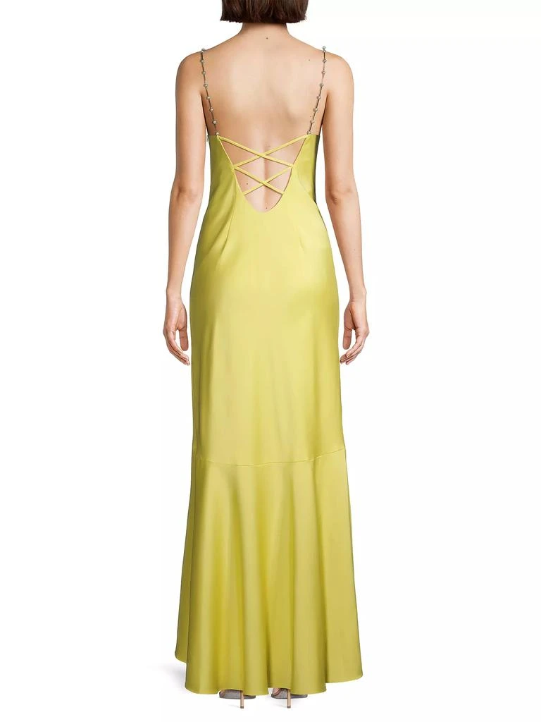 Liv Foster High-Low Satin Gown 5