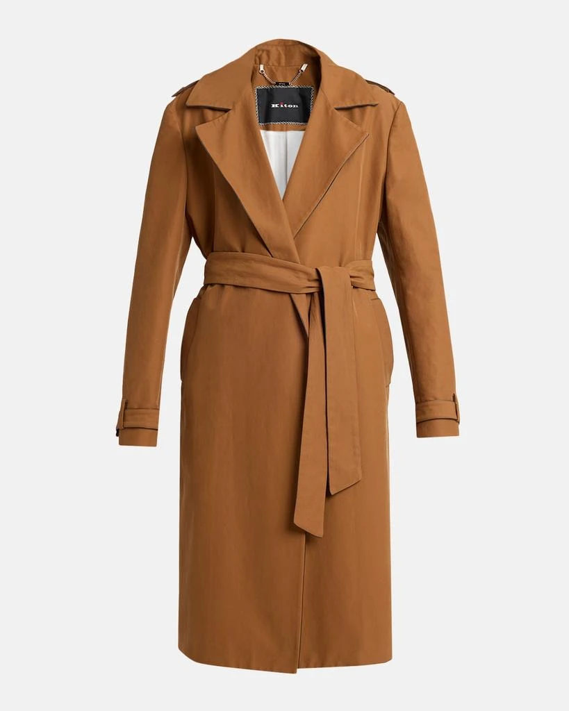 Kiton Belted Wrap Trench Coat