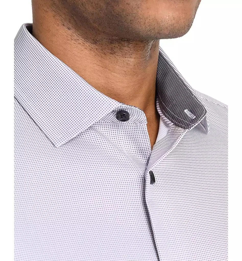 ConStruct Men's Slim Fit Micro Geo 4-Way Stretch Performance Dress Shirt 4