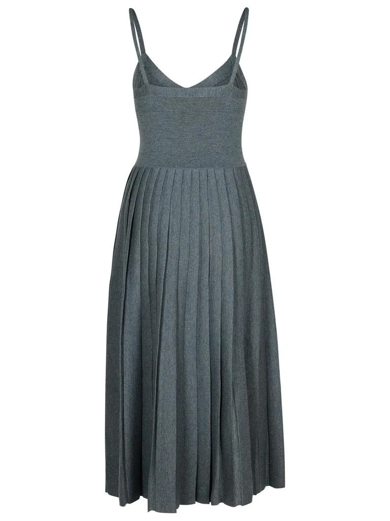 Khaite Khaite Elio Spaghetti Strap Pleated Dress 2