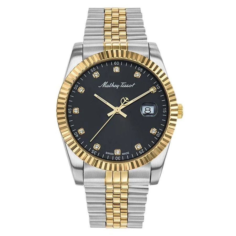 Mathey-Tissot Mathey-Tissot Rolly III Crystal Black Dial Men's Watch H710BN