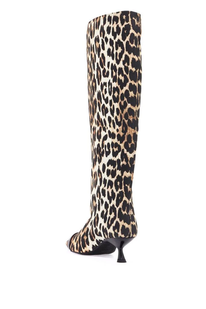 Ganni animal print fabric boots 3