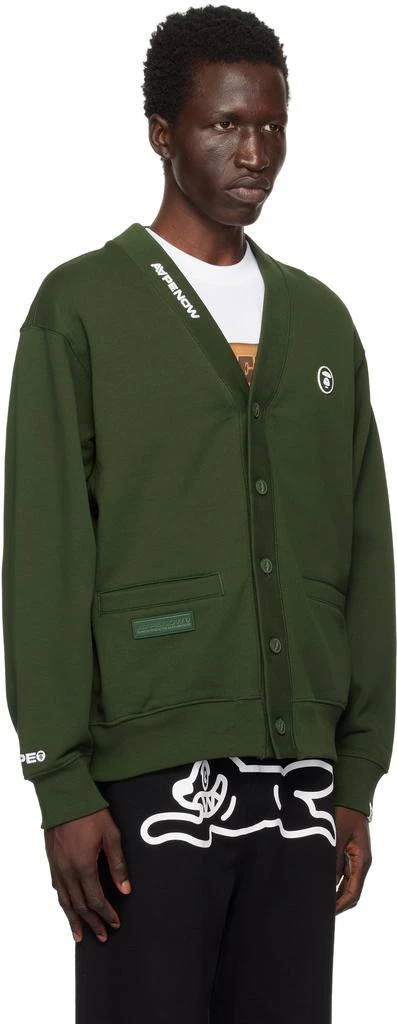 AAPE by A Bathing Ape Green  'AAPE Now' Sweat Cardigan 2