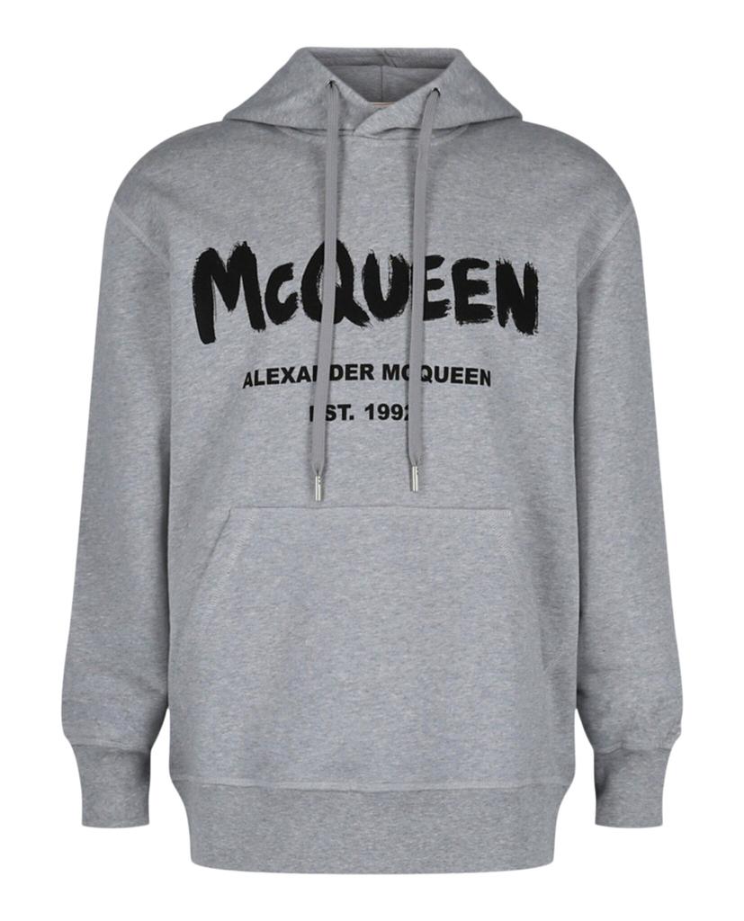 Alexander McQueen Graffiti Logo Hooded Sweatshirt