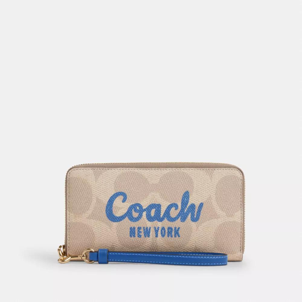 【COACH】Long Zip Around Wallet/Coach Graphic Coach Long Zip Around Wallet With Boardwalk Graphic