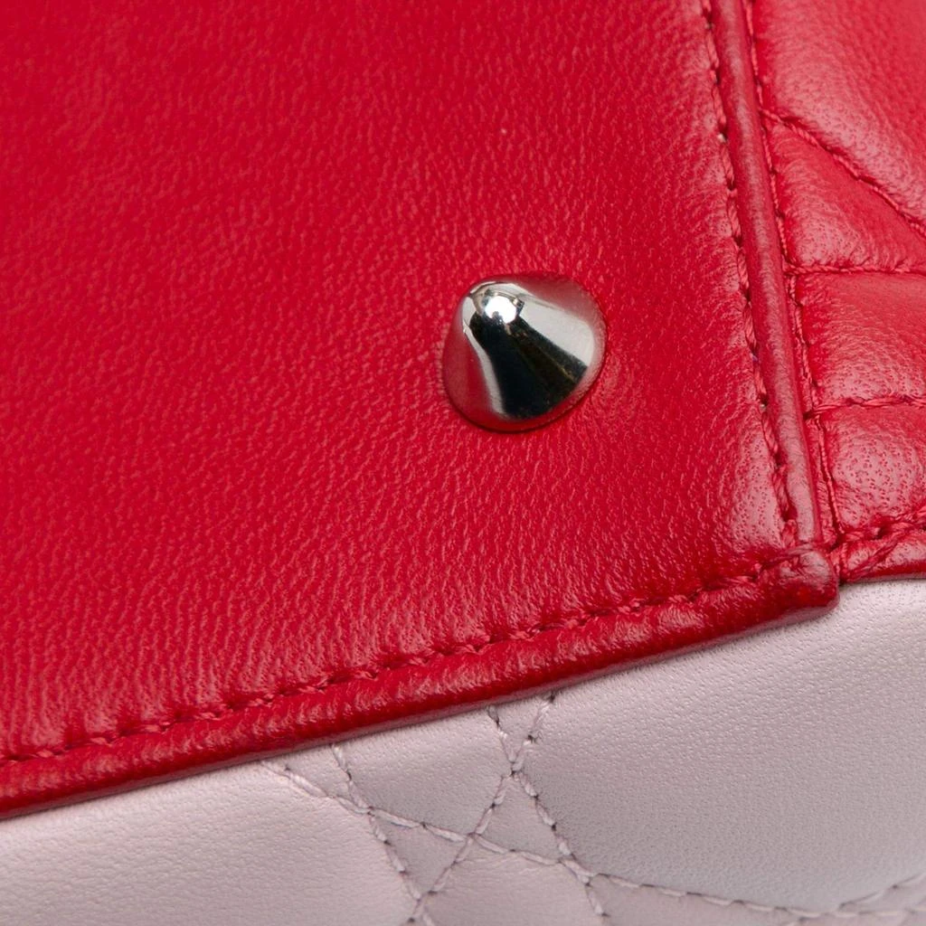 Dior Dior Red Medium Tricolor Lambskin Cannage Lady Dior 11