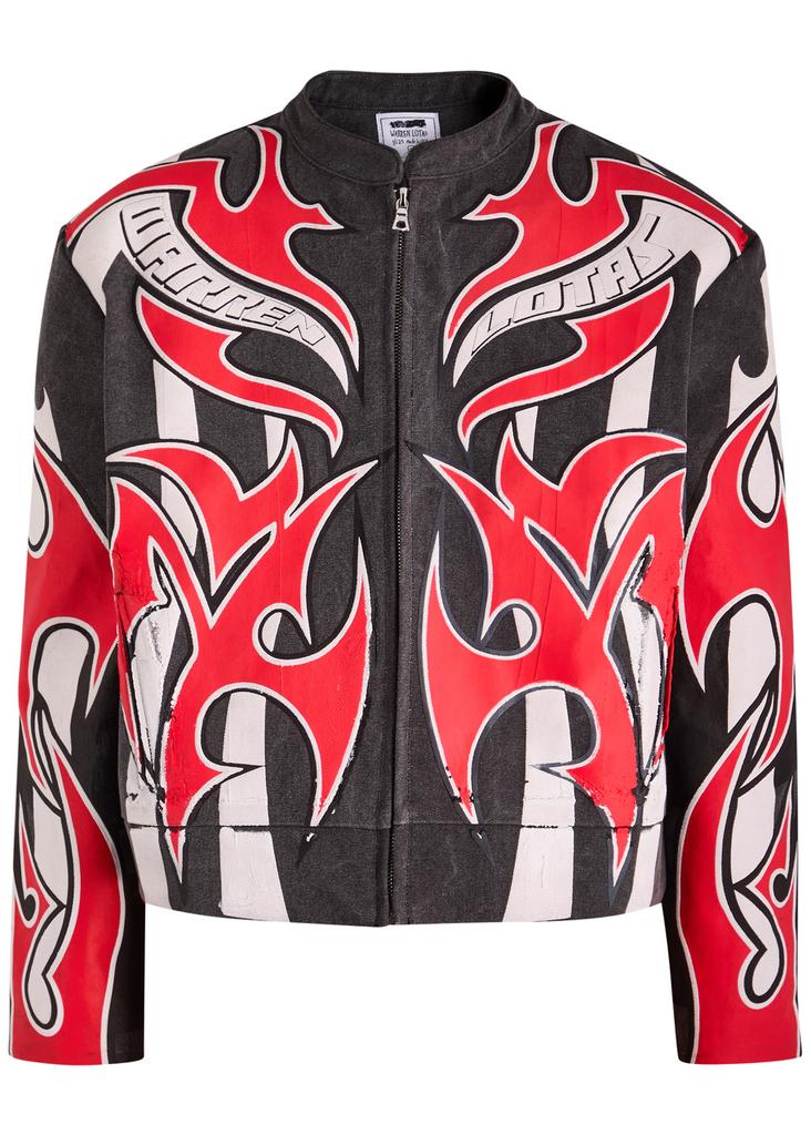 Warren Lotas Plastisol Puff Printed Armor canvas jacket