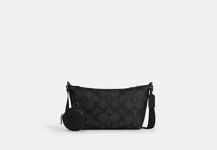 Coach Small Finn Crossbody Bag With Pouch In Maxi Signature Canvas