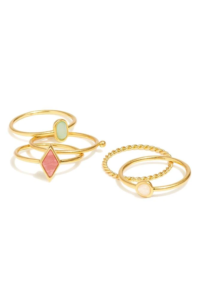 Madewell Peak Stone Set of 5 Stacking Ring Set 1