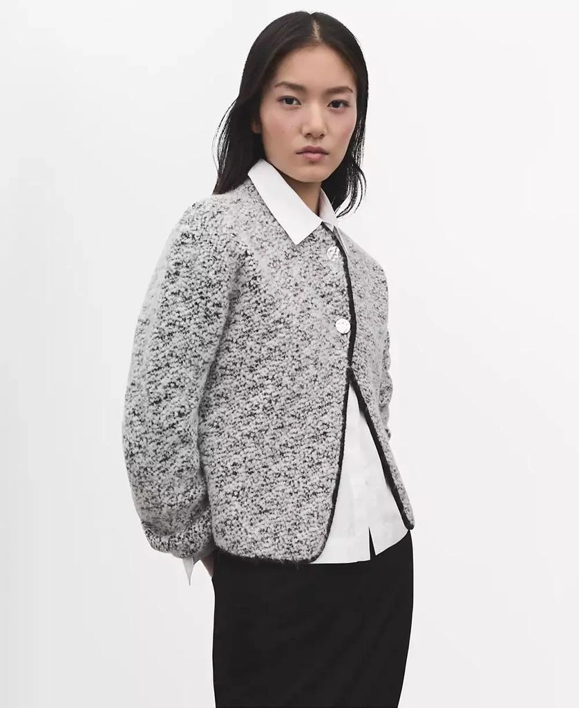 Mango Women
s Flecked Cotton-Blend Jacket