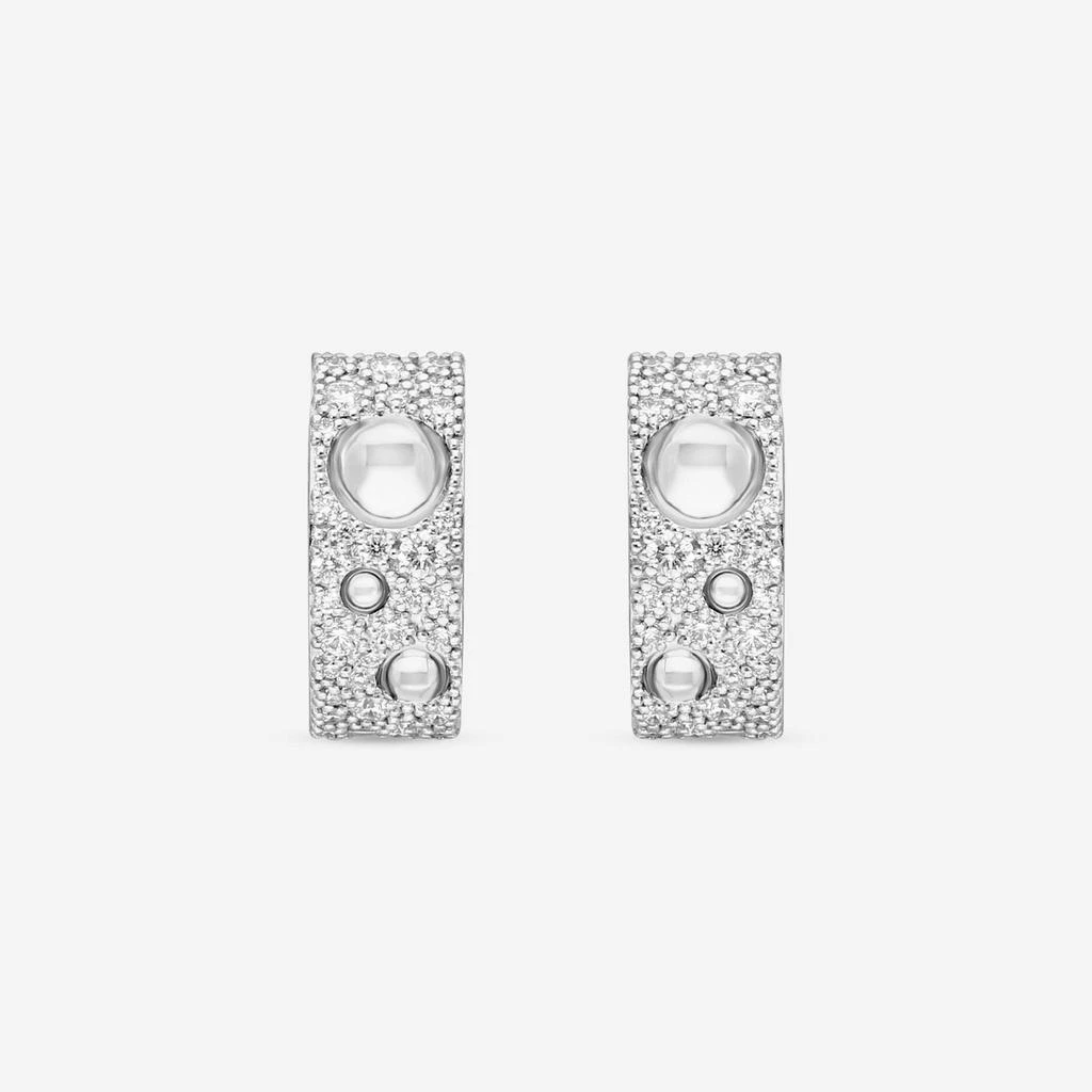 Roberto Coin Roberto Coin Pois Moi Luna 18K White Gold Diamond Hoop Earrings 8882509AWERX-copy 3