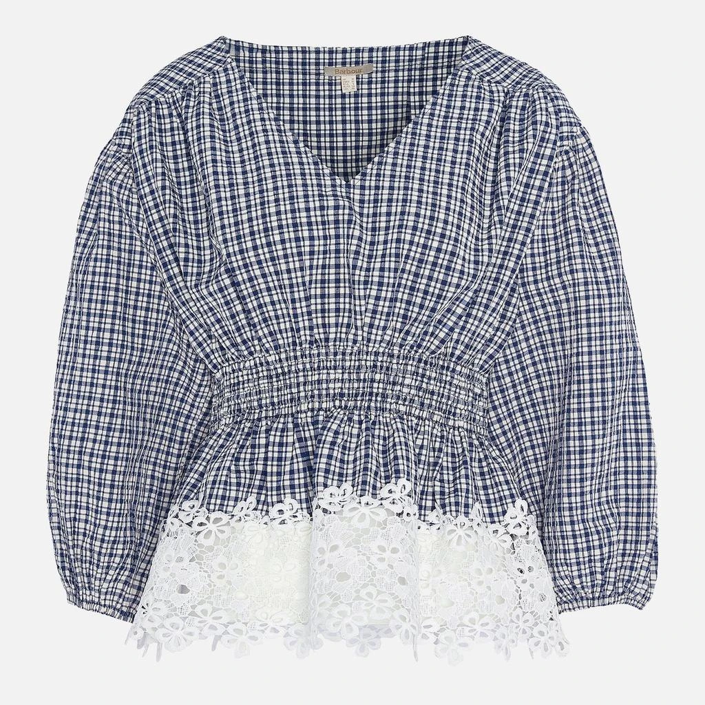 Barbour Barbour Glamis Broderie Anglaise Checked Woven Top 4