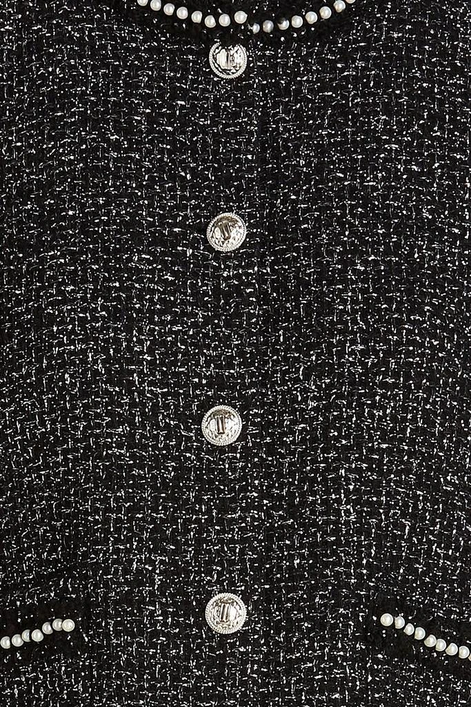 Maje Bead-embellished metallic tweed jacket 4