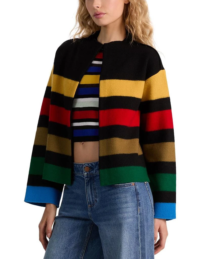 Alice + Olivia Pearson Striped Sweater Jacket 4