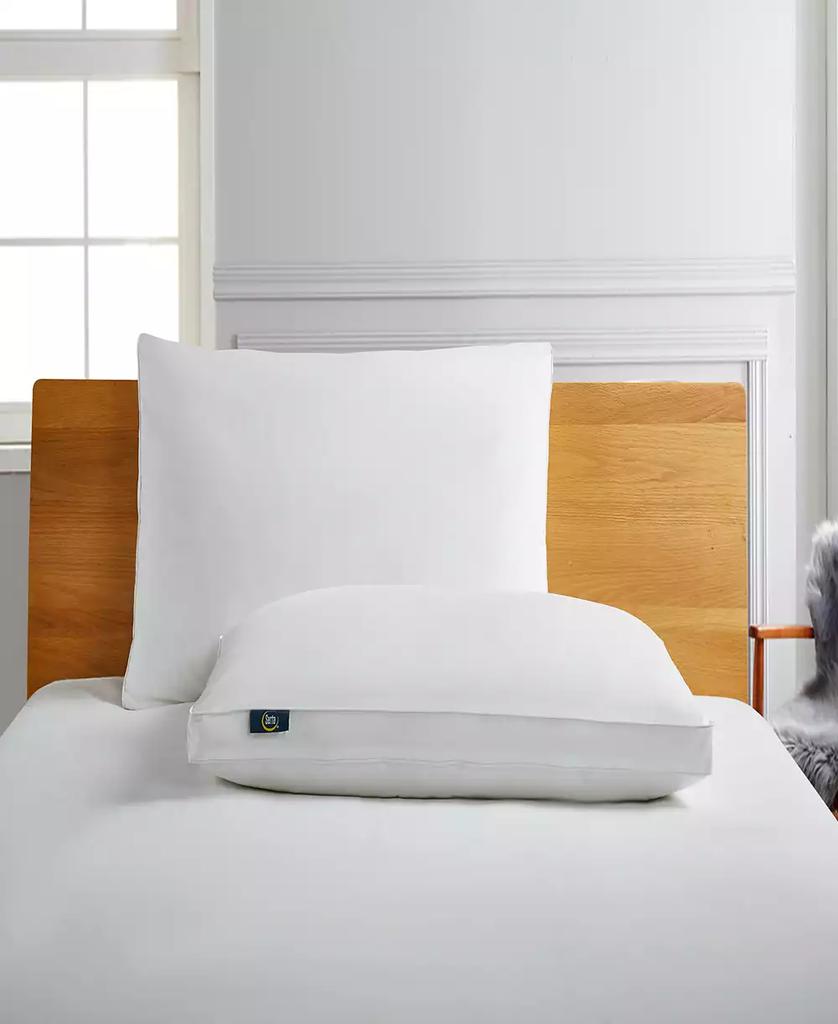 Serta White Goose Feather & Down Fiber Side Sleeper 2-Pack Pillow, Standard/Queen