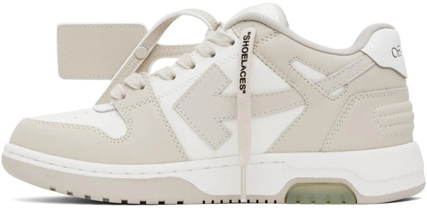 Off-White White & Beige Out Of Office Sneakers 3