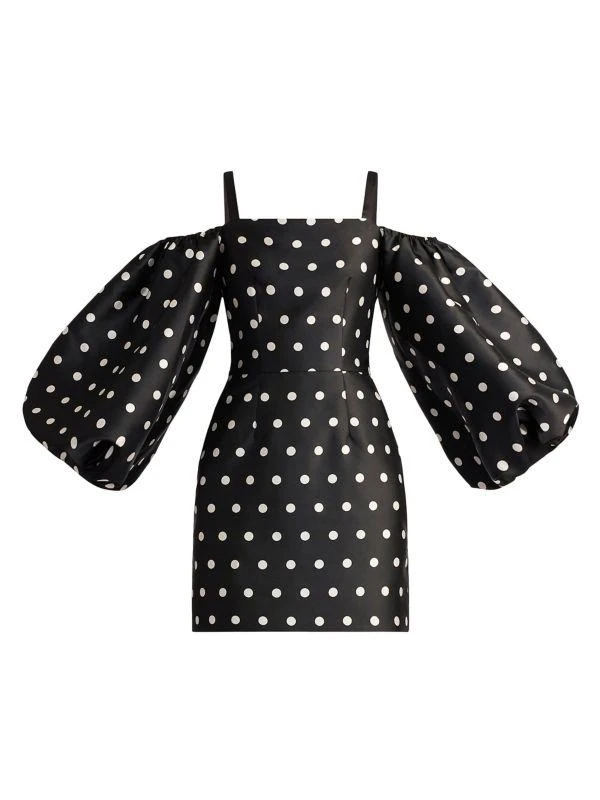 Zac Posen Polka Dot Balloon Sleeve Minidress 4
