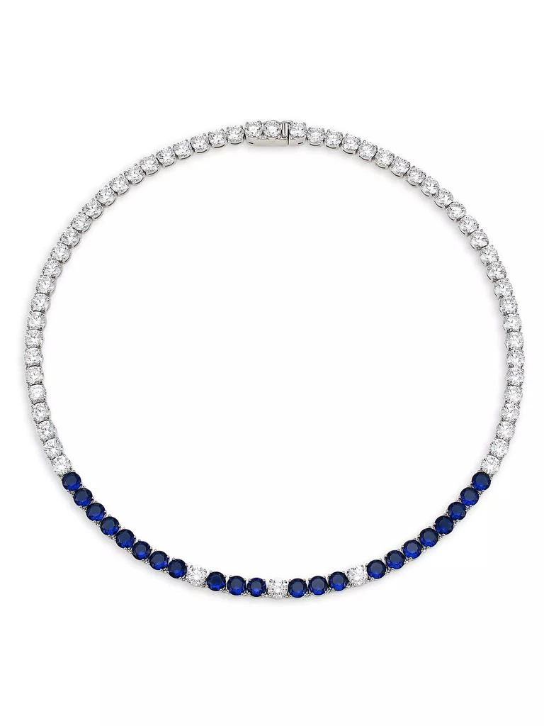 Adriana Orsini Sterling Silver & Two-Tone Cubic Zirconia Tennis Necklace 1